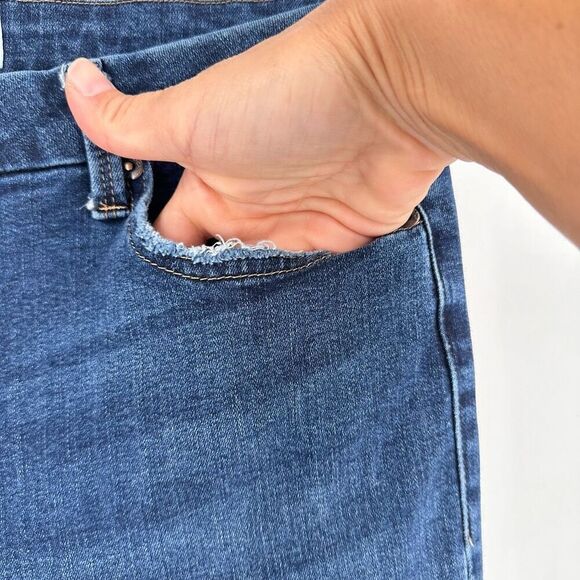 Pistola Women's Raw Hem Cuffed Skinny Ankle Jeans Blue Denim Medium Wash Size 31 - Picture 6 of 10